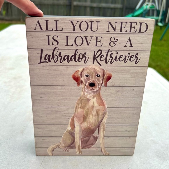 New All You Need Is Love & A Golden Retriever Free standing Canvas - Picture 1 of 6